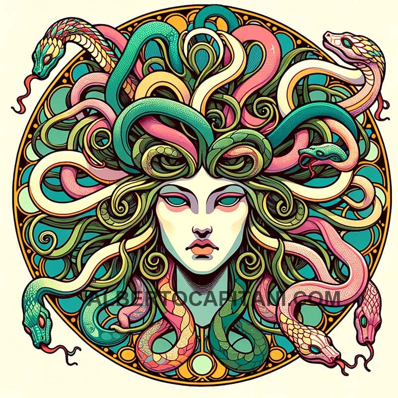 Art Nouveau Vitality: Exploring Medusa's Serpent-Inspired Design